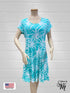 Highlighted Princess Seam Scoop Neck Dress - D037